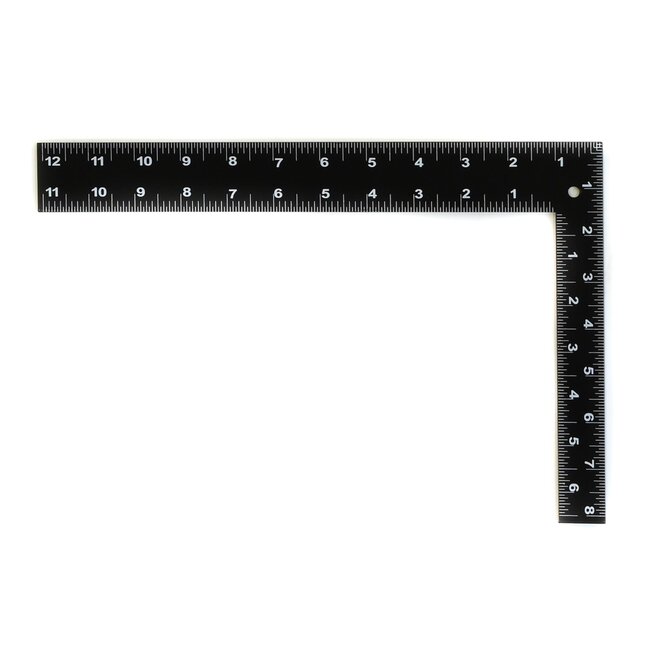 Benson Winkelhaak - Zwart - Witte cijfers - 200 x 300 mm - Nauwkeurige metingen