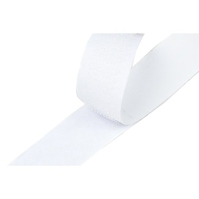 Benson Zelfklevend klittenband - wit - 19 mm breed - 2 x 1 meter - veelzijdig en makkelijk