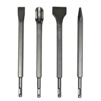 Benson Beitelset SDS Plus - 4 delig - Voor steen, tegels en beton - Hoogwaardig staal Benson Beitelset SDS Plus - 4 delig - Voor steen, tegels en beton - Hoogwaardig staal