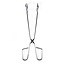 Benson Multifunctionele barbecue- en frituurtang - Staal - 31 cm - Extra grote handgrepen