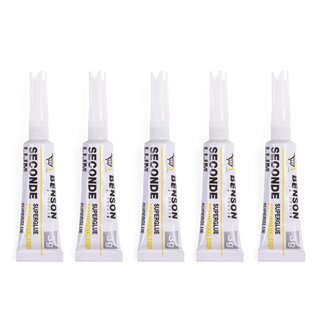 Benson Secondelijm - 5 tubes - snel drogend - transparant - universeel toepasbaar