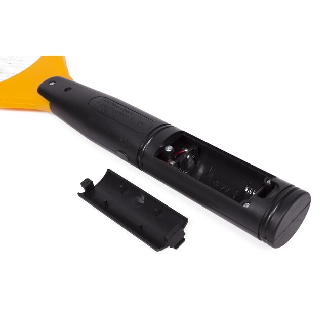 Benson Elektrische vliegenmepper - tennisracketvorm - 47 x 17 cm - werkt op 2 AA batterijen