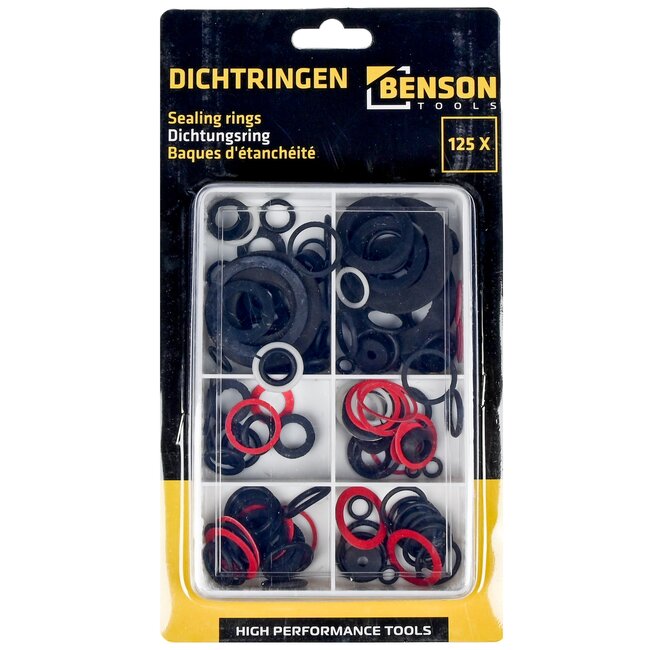 Benson 125-delige set afdichtringen - veelzijdig voor keuken en badkamer reparaties