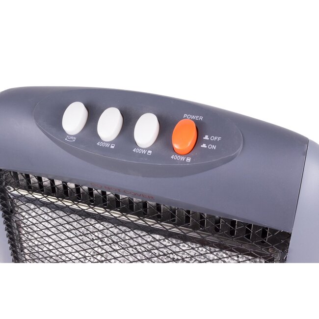 Benson Compacte halogeen heater - 3 standen - oscillatiefunctie - 30 x 20 x 47 cm - grijs