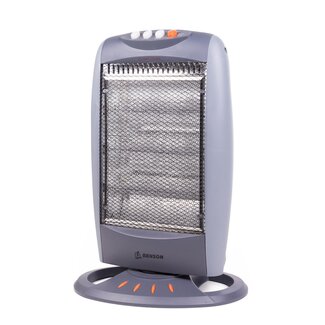 Benson Compacte halogeen heater - 3 standen - oscillatiefunctie - 30 x 20 x 47 cm - grijs