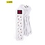 Benson Tafelcontactdoos - 4-voudig - Randaarde - Schakelaar - 1.5 meter - Wit