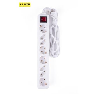 Benson Stekkerdoos - 8 aansluitpunten - met schakelaar - 1.5 meter kabel - CE-gecertificeerd