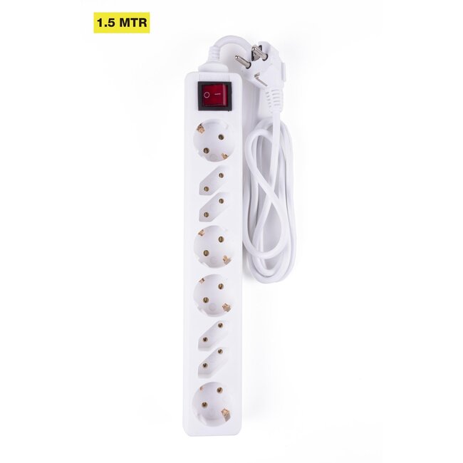 Benson Stekkerdoos - 8 aansluitpunten - met schakelaar - 1.5 meter kabel - CE-gecertificeerd