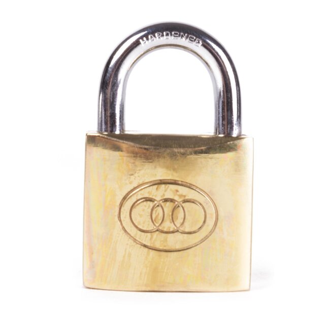 Tri-Circle Hangslot - Massief Koper - 32 mm - Inclusief 3 Sleutels - Weerbestendig
