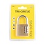 Tri-Circle Hangslot met cijfercode - Staal - 40 mm - 3-cijferige combinatie - Grote buttons