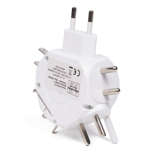 Benson Wereldstekker - Universeel - 5 instelbare typen - Veilig - Compact