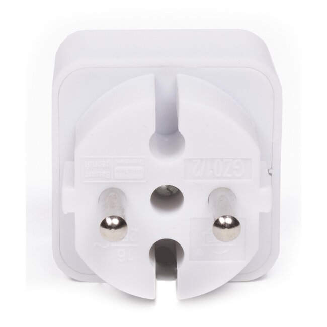 Benson Compacte 2-voudige verdeelstekker - Wit - 4,5 x 4,5 x 4,5 cm