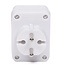 Benson Driewegstekker - wit - 2.5A - 230V - compact formaat