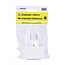 Benson Driewegstekker - wit - 2.5A - 230V - compact formaat
