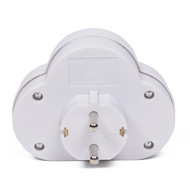 Benson Dubbel stopcontact met schakelaar en kinderbeveiliging - 3500W