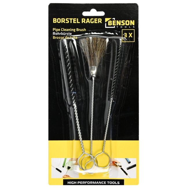 Benson Handige borstelset - 3 delig - 10 mm, 13 mm, 16 mm - Duurzame kunststof haren