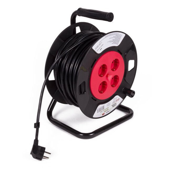 Benson Kabelhaspel - 40 meter - 4 stopcontacten - Schakelaar - Robuust ontwerp