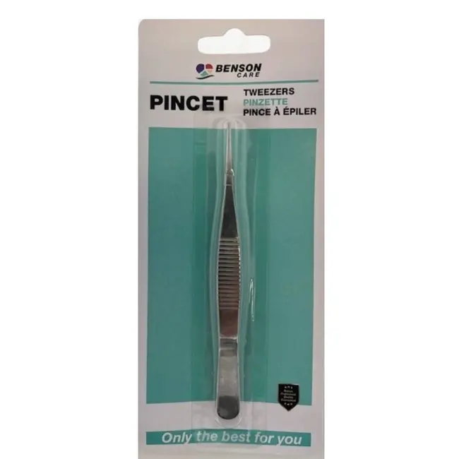 Benson Precisie pincet - Verwijderen van splinters en epileren - 9 cm - Compact en ergonomisch