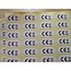 Merkloos CE Markering - Sticker - Ovaal - 20 x 11 mm - 90 stuks
