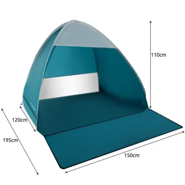 Trizand Pop-Up Strandtent 200x150x110 cm - Ruim, Lichtgewicht en Beschermend