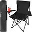 Trizand Zwarte Vissersstoel - 80 x 44 x 80 cm - Draagbaar en Stevig