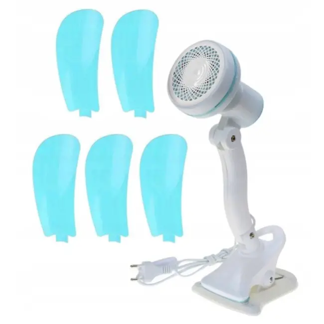 Ruhhy Blade Fan met Clip - 360° Rotatie - Verstelbare Kanteling - 5 Bladen