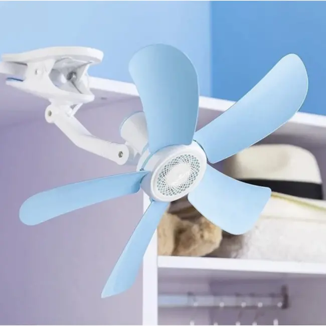 Ruhhy Blade Fan met Clip - 360° Rotatie - Verstelbare Kanteling - 5 Bladen