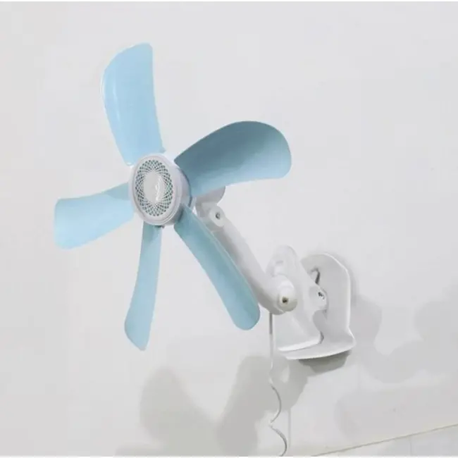 Ruhhy Blade Fan met Clip - 360° Rotatie - Verstelbare Kanteling - 5 Bladen