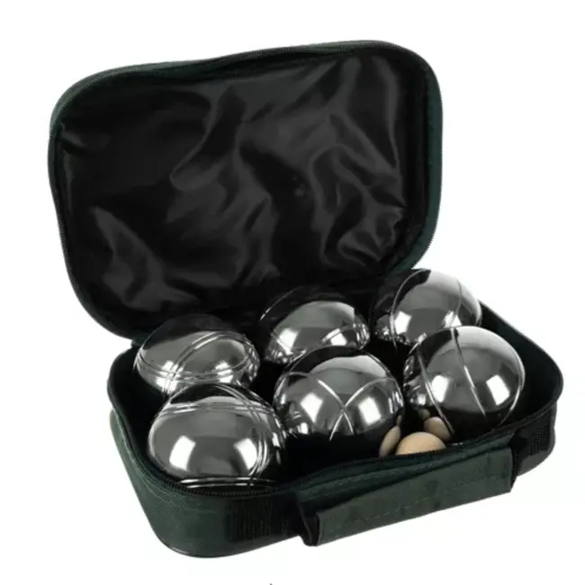 Kruzzel Jeu de Boules Ballen Set - 6 Chromen Ballen - Inclusief Draagtas en Accessoires