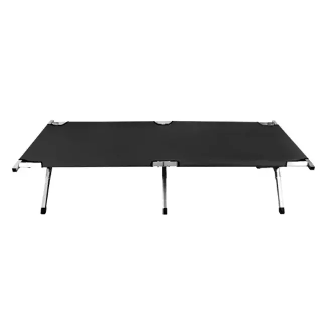 Trizand Opvouwbaar campingbed zwart 189 x 70 x 43 cm met metalen frame, 600D Oxford-stof en draaghoes voor kamperen