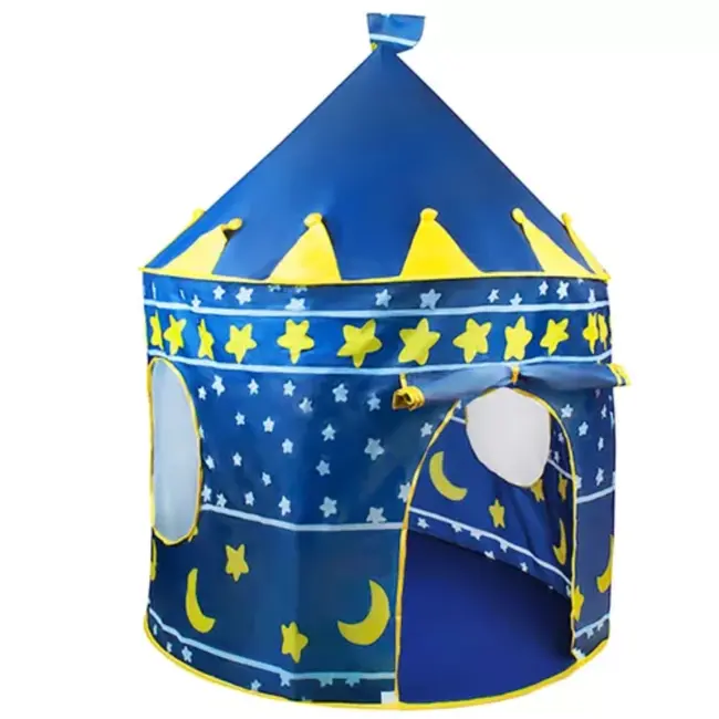 Kruzzel Koninklijke Tent voor Kinderen - Opvouwbaar en Veilig - 135x105 cm - Donkerblauw