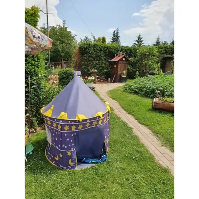 Kruzzel Koninklijke Tent voor Kinderen - Opvouwbaar en Veilig - 135x105 cm - Donkerblauw