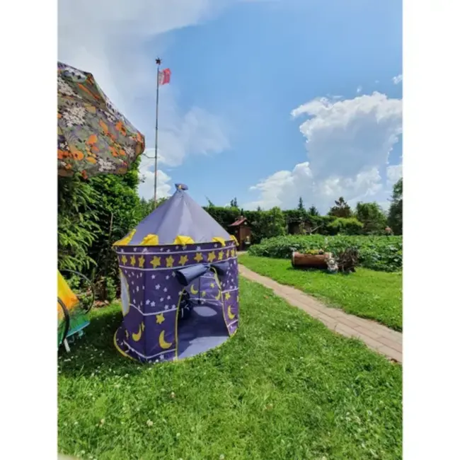 Kruzzel Koninklijke Tent voor Kinderen - Opvouwbaar en Veilig - 135x105 cm - Donkerblauw