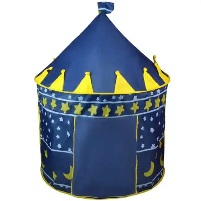 Kruzzel Koninklijke Tent voor Kinderen - Opvouwbaar en Veilig - 135x105 cm - Donkerblauw