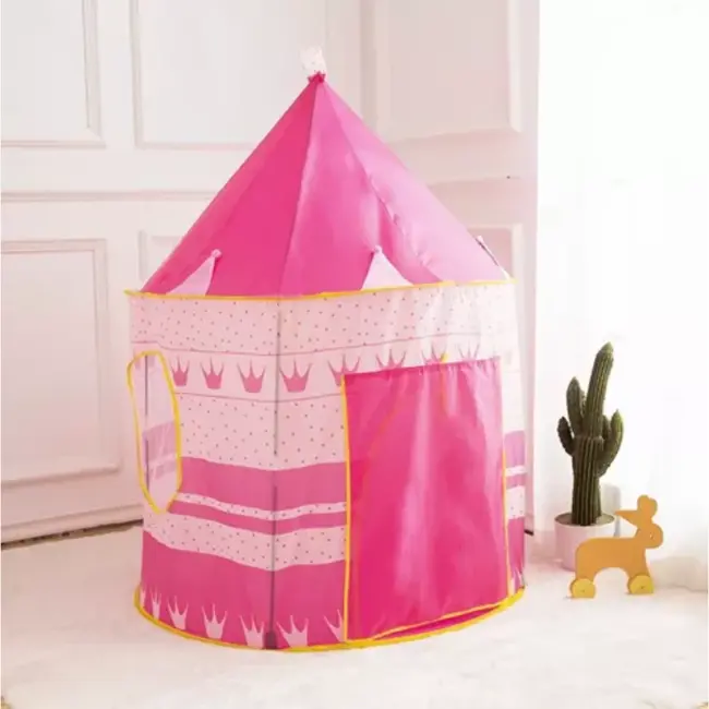 Kruzzel Koninklijke Tent voor Kinderen - Opvouwbaar en Veilig - 135x105 cm - Roze