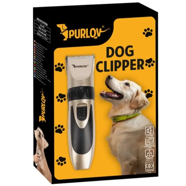 Purlov Honden Tondeuse Set - Stille en USB Oplaadbare Dierenverzorging