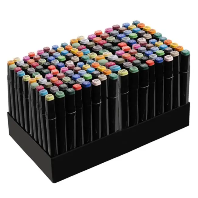 Maaleo Dubbelzijdige Markers - 168 Stuks - Inclusief Tas en Organizer