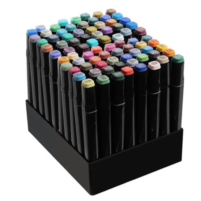 Maaleo Dubbelzijdige Markers - 80 Stuks - Inclusief Tas en Organizer