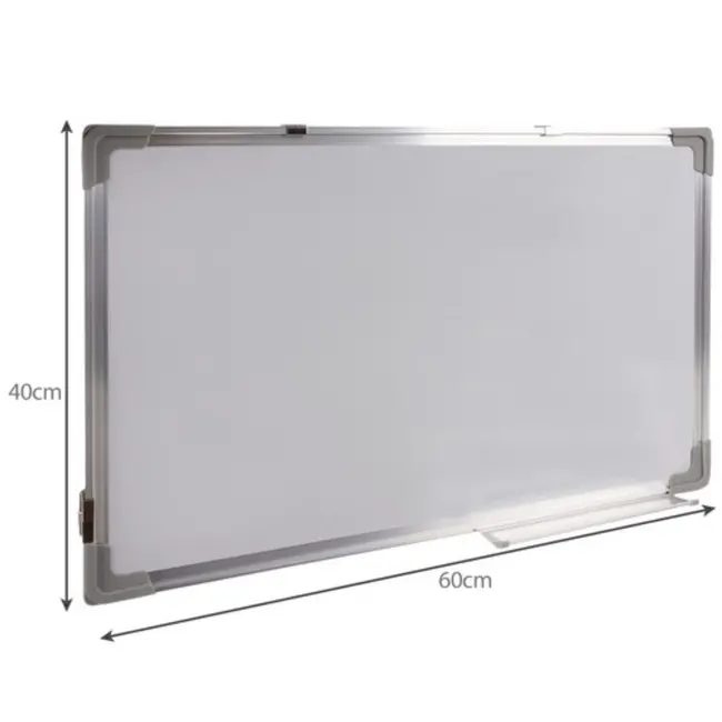 Maaleo Whiteboard - 60x40 cm - Magnetisch - Inclusief Markers, Magneten en Spons