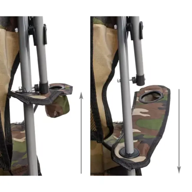 Trizand Duurzame en comfortabele visstoel met bekerhouder & opvouwbaar