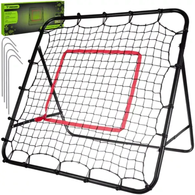 Trizand Voetbaltrainer 100 x 100 cm met stabiel ijzeren frame & vizier