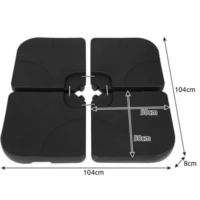 Gardlov Sterke parasolstandaard met draaggrepen en vulmogelijkheid