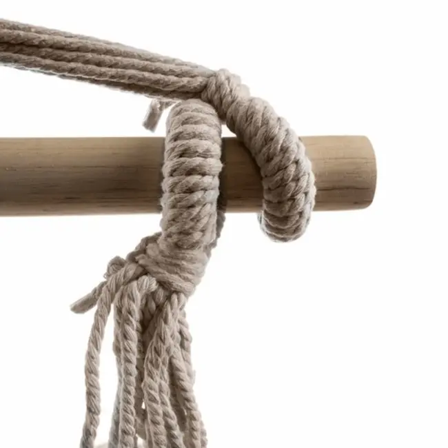 Ruhhy Beige Braziliaanse hangstoel met kussens - perfect voor tuin