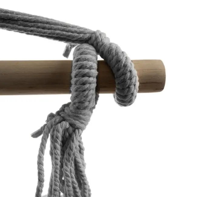 Ruhhy Grijze Braziliaanse hangstoel met kussens - perfect voor tuin