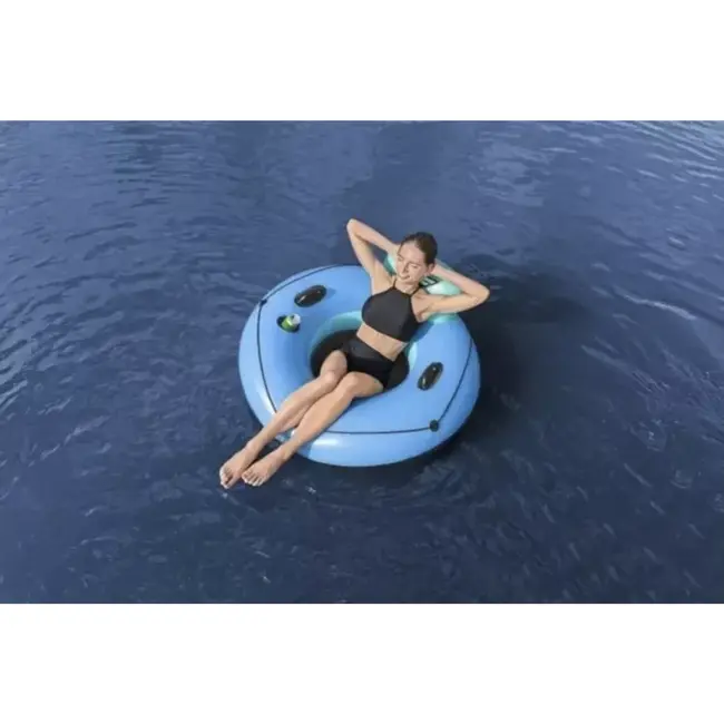 Bestway Comfortabel Zwemband met rugleuning en bekerhouder - Blauw