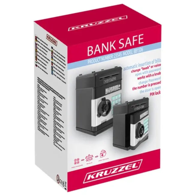 Kruzzel Spaarkluis met pincode en licht- en geluidseffecten - ideaal voor kinderen vanaf 6 jaar