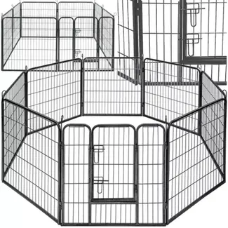 Malatec Dierenkooi met 8 panelen - veilig en stabiel voor huisdieren Malatec Dierenkooi met 8 panelen - veilig en stabiel voor huisdieren