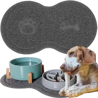 Purlov Grijze voerbakmat voor honden en katten Purlov Grijze voerbakmat voor honden en katten