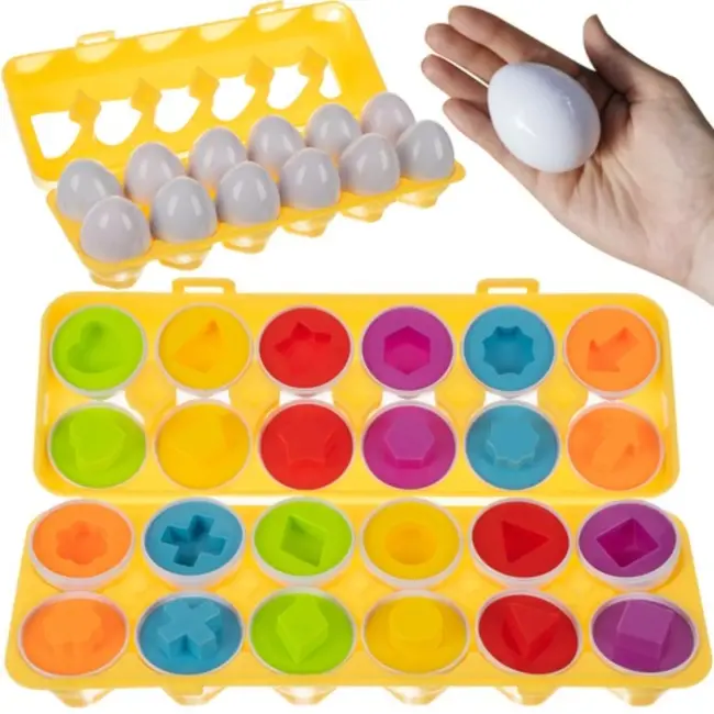 Ruhhy Educatieve sorter puzzel eieren - leer kleuren en vormen