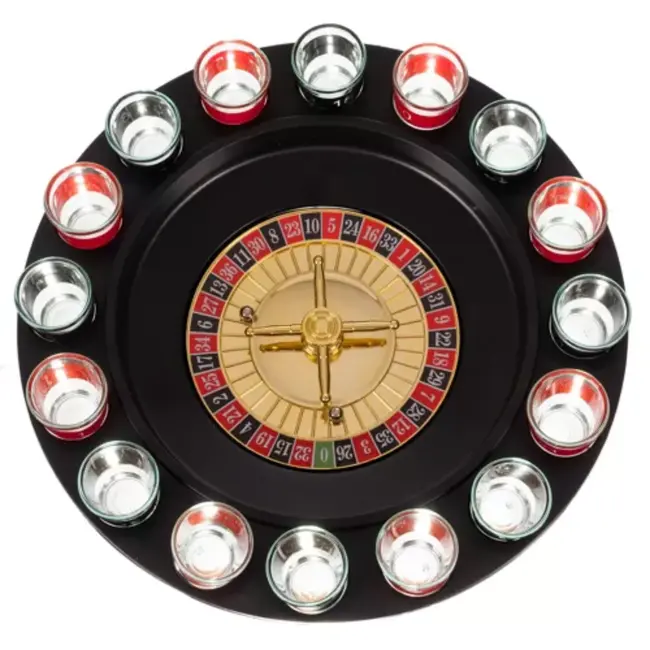 Malatec Alcohol roulette spel met 16 glazen - perfect voor elk feest